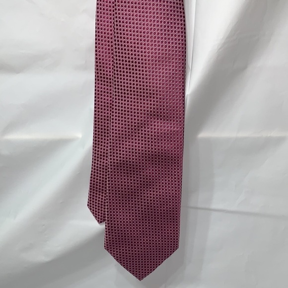 HENRY Jacobson Pink on Pink Checkered Pattern Silk 61” L 4” W - Picture 3 of 4